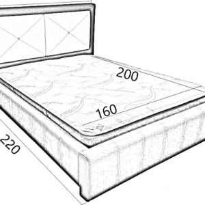 Gulta ar auduma apdari G292