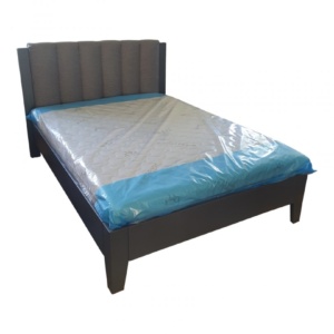 Masīvkoka gulta ar auduma paneli G244