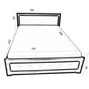 Masīvkoka gulta ar mākslīgās ādas paneli G253