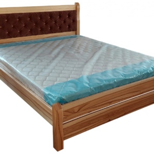 Masīvkoka gulta ar auduma paneli G270